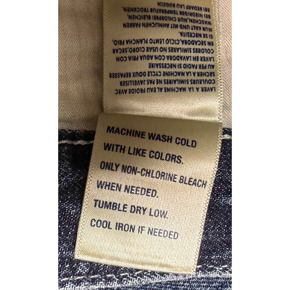 MEK Mens Jean 36x34 Western Slim Boot Raw Hem Distressed Dark Wash Embroidered - Picture 12 of 15